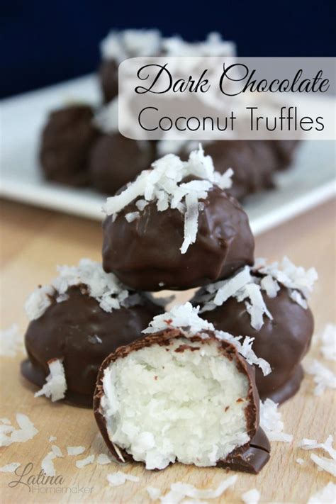 Dark Chocolate Coconut Truffles