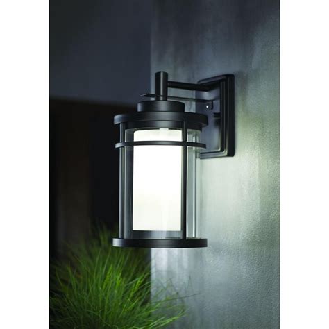 Home Decorators Collection Black Outdoor Led Wall Lantern Sconce