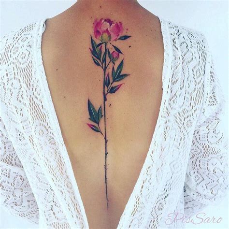 40 Spine Tattoo Ideas For Women Cuded Flower Spine Tattoos Spine