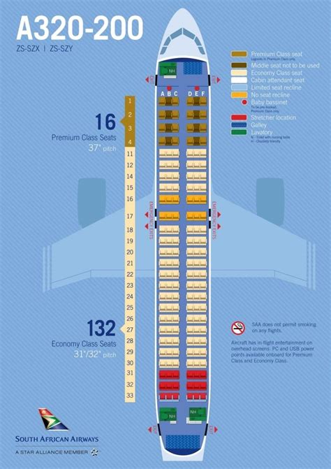 A320 Aircraft Seating Chart