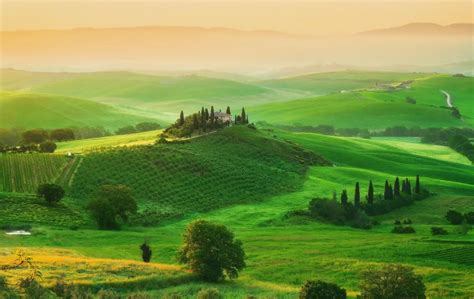 Italy Tuscany Fields Wallpaper Nature And Landscape Wallpaper Better