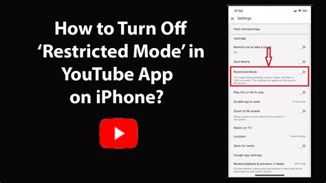 How To Turn Off Restricted Mode In YouTube App On IPhone YouTube