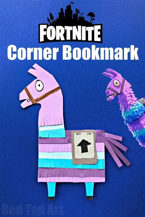 Grab your paper, ink, pens or pencils and lets get started!i have a large selection of. Fortnite Llama Corner Bookmark | Bookmarks kids, Corner ...