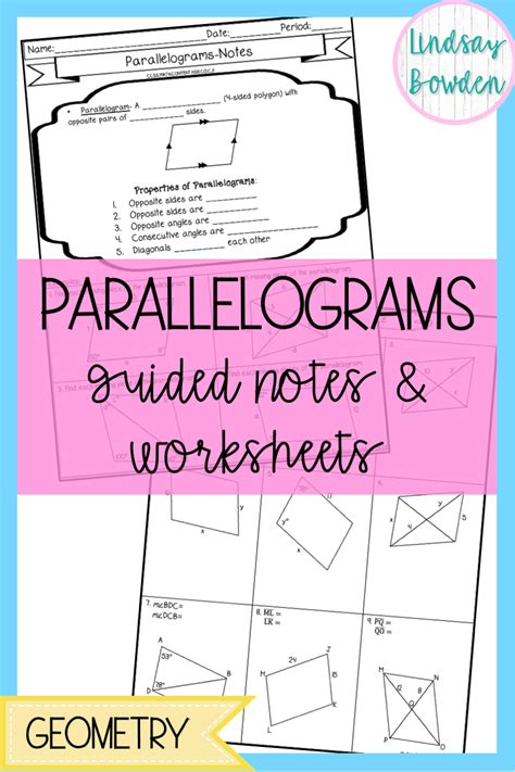 6.1 properties and attributes of polygons. Properties Of Parallelograms Worksheet Answers - worksheet