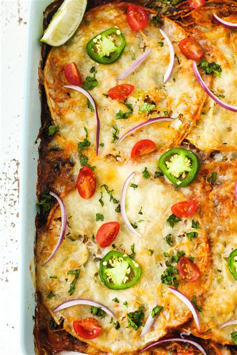 Both types of sauce come in various levels of spice but ones in a standard grocery store tend to be quite mild. Gluten-Free Chicken Enchilada Casserole | Dairy free enchiladas, Healthy chicken tacos, Chicken ...