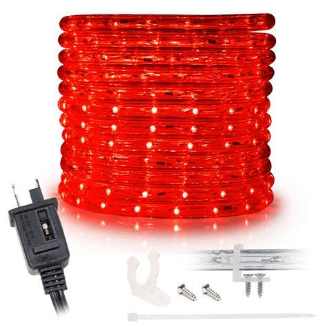 50 Red Led Rope Light Home Outdoor Christmas Lighting Wyz Works