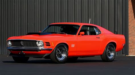 1970 Ford Mustang Boss 429 Fastback Cars Orange Wallpapers Hd