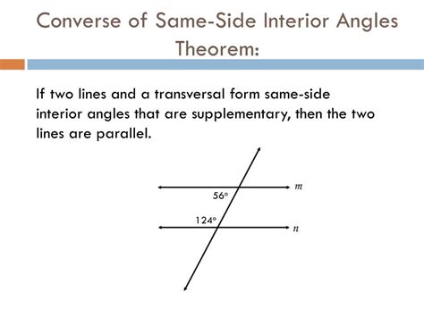 Consecutive Interior Angles Converse