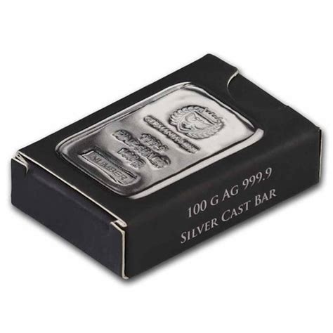 Buy 100 Gram Silver Bar Germania Mint Serialized Apmex