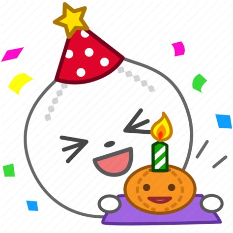 Birthday Cake Emoji Emoticon Onion Party Vegetable Icon