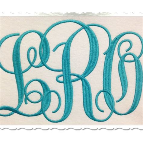 Old English Machine Embroidery Font Monogram Alphabet 3 Etsy