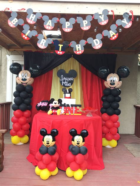 See more party ideas at catchmyparty.com. Mickey Mouse cake table backdrop decor ...
