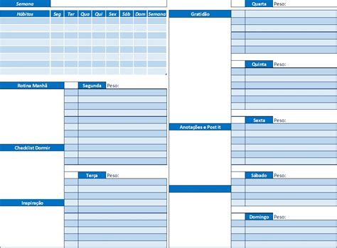 Planner Semanal Com Checklist Planeje Seu Dia E Mude De Vida
