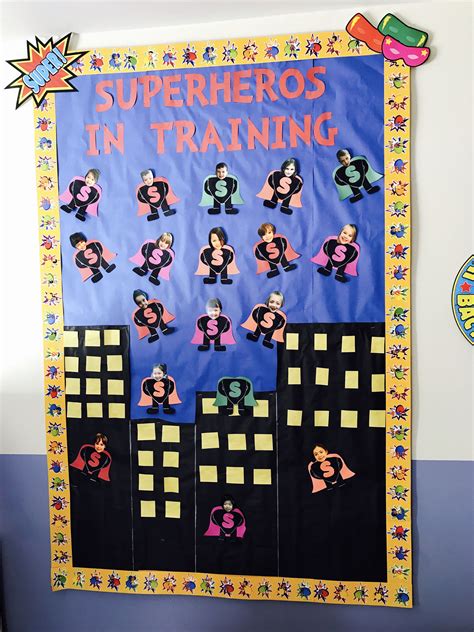 Superhero Bulletin Board Superhero Classroom Decorations Superhero
