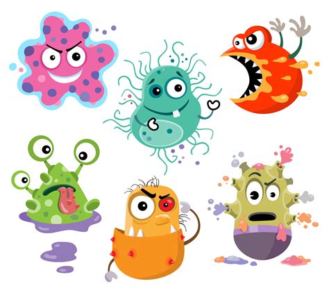 Вирусы И Бактерии Картинки Для Детей 65 фото и картинок распечатать