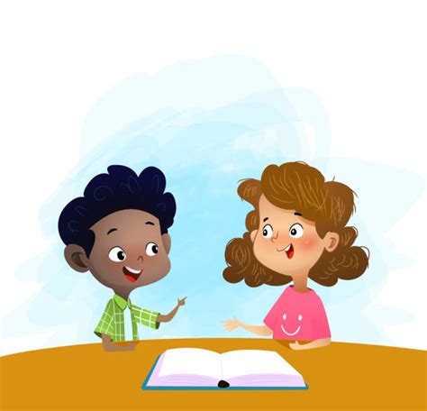 Two Students Talking Illustrations Royalty Free Vector Graphics And Clip