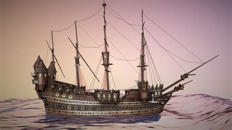 Pirate Ship 3d Model By Daniel Sturing Danielsturing 1e3c49c