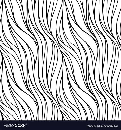 Seamless Pattern With Lines Abstract Wavy Nature Vector Image