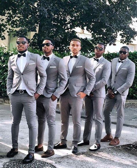 Pin By Maya Kennedy On Wedding Groomsmen Grey Gray Groomsmen Suits
