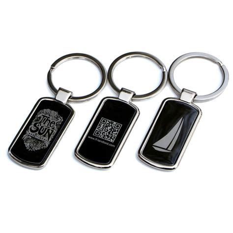 Personalized Custom Metal Keychains Rectangle Key Ring Engraved With