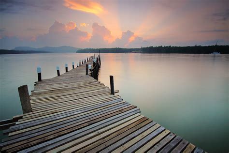 Free Images Beach Landscape Sea Ocean Horizon Dock Sunrise