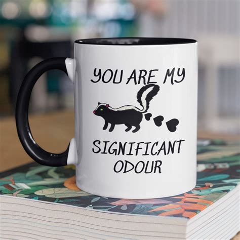 funny valentine coffee mug cute skunk coffee mug t for etsy