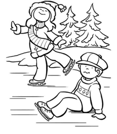 Ice Skating Coloring Page To Download And Print For Free Coloring Home