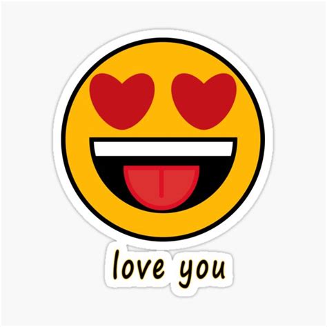 Love You Emoji Sticker By 360 Design Redbubble