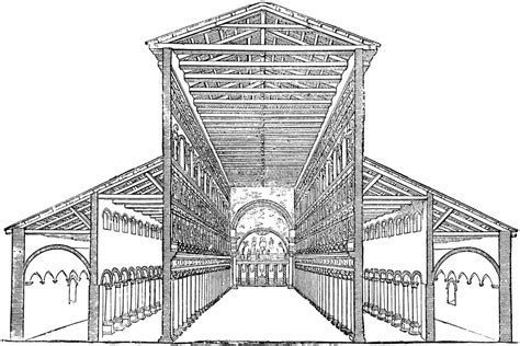 Peter's basilica was a standard basilica in shape only, a classic roman primarily rectangular shaped building, though cruciform in its entirety. Old St. Peter's Basilica | ClipArt ETC