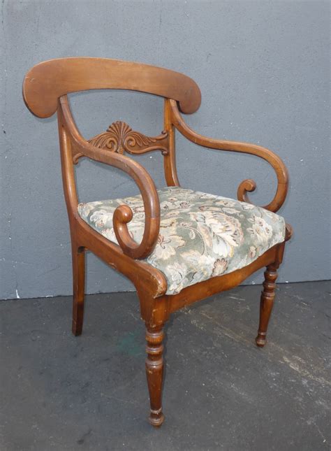 Vintage French Country Carved Wood Accent Chair Unique Etsy