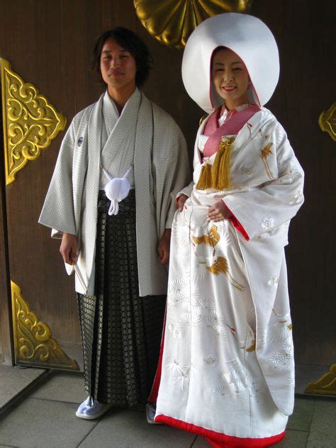 Japanese Wedding Couple Traditional Clothing J A P A N Japan De Bruid En Japans