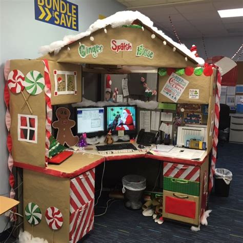 Your work environment's decor can actually have an effect on your productivity and overall mood. Work desk decorations, Gingerbread desk Christmas Desk ...