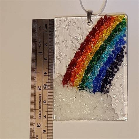 Fused Glass Rainbow Suncatcher Etsy