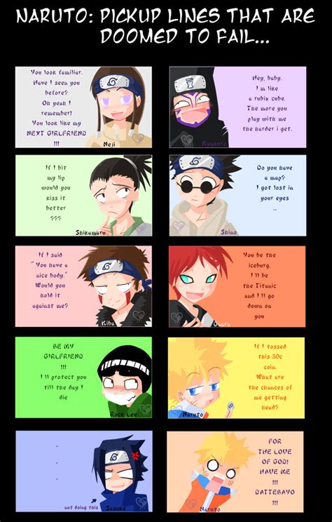 Naruto Pickup Lines By Uberzers On Deviantart