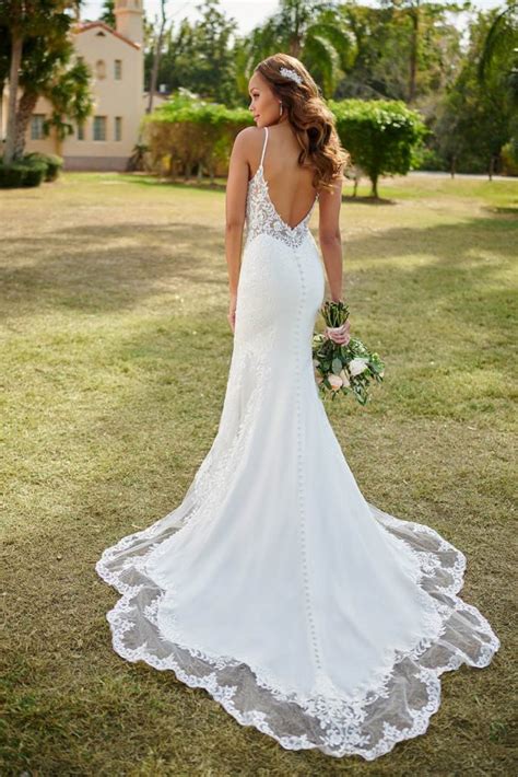 Stella York 7118 Sleek And Sexy Wedding Gown With Shaped Train