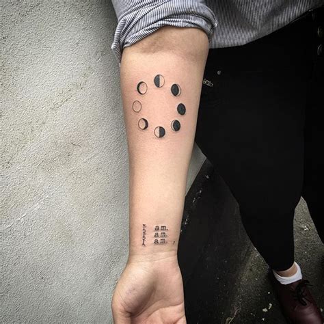 Moon Phases Tattoo By Kev Richardson Circular Tattoo Tattoos For