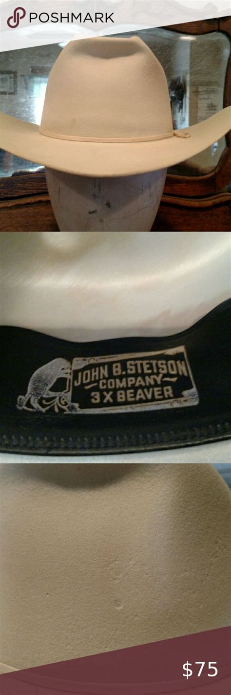 Copy Vintage 3x John B Stetson Cowboy Hat W Box Cowboy Hats