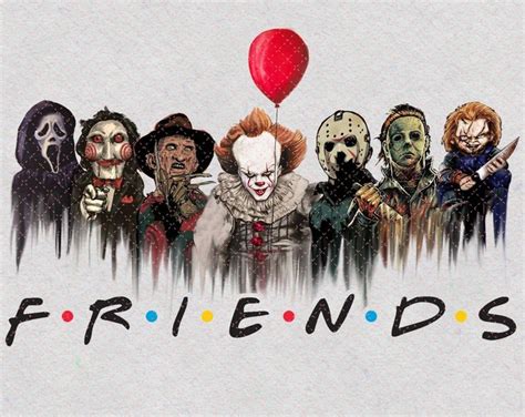 Horror Characters Friends Png Happy Halloween Halloween T