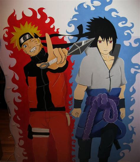 Wall Painting Naruto And Sasuke By Trunksjovi On Deviantart