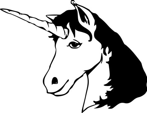 Unicorn Head Silhouette At Getdrawings Free Download