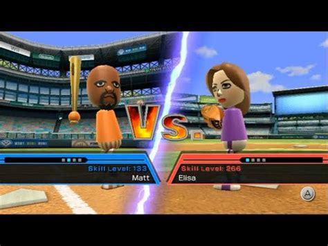 Wii Sports Baseball Matt Vs Elisa YouTube
