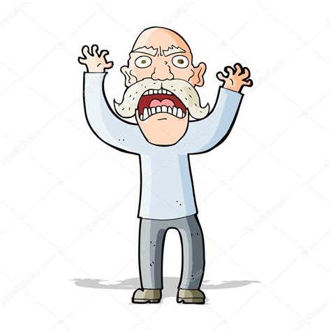 Cartoon Angry Old Man Stock Vector Image By ©lineartestpilot 49678853