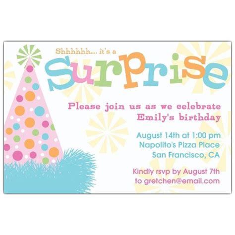 Wording For Surprise Birthday Party Invitations Drevio