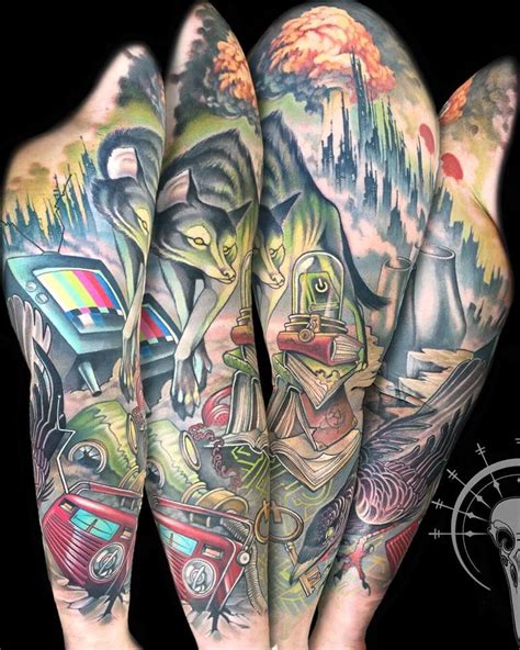 Awesome post apocalyptic sleeve | Tattoos, Instagram posts, Instagram photo