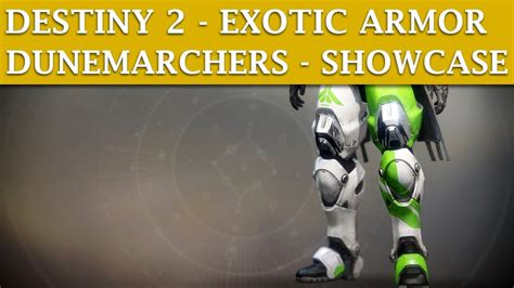 Destiny 2 Exotic Armor Dunemarchers Titan Exotic Leg Armor Youtube