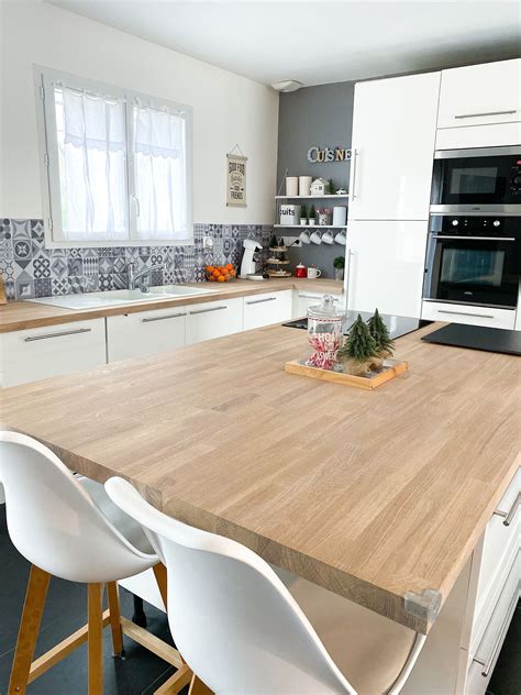Réalisation d'un îlot central en bois massif sur mesure | Plan cuisine
