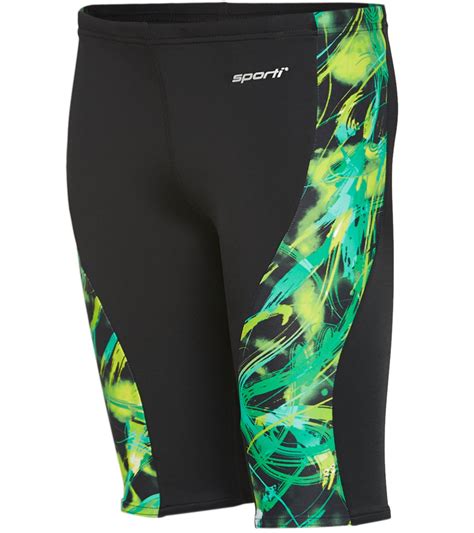 Sporti Freestyle Splice Jammer Swimsuit Youth 22 28 Green At