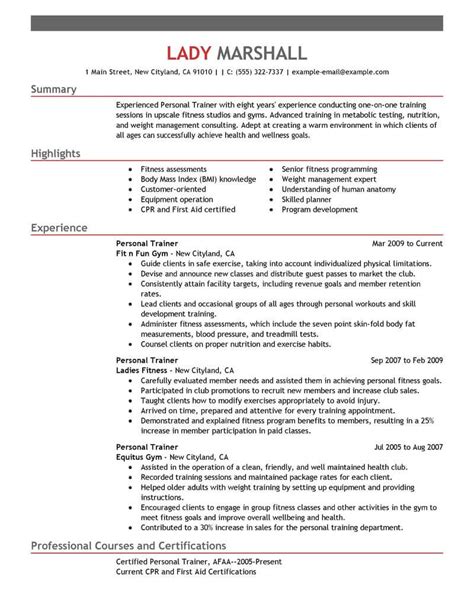 It is sometimes called a personal statement or. Best Personal Trainer Resume Example From Professional ...