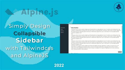 Design Your Own Collapsible Sidebar With Tailwind And Alpinejs Tailwindcss Alpinejs Js Ui