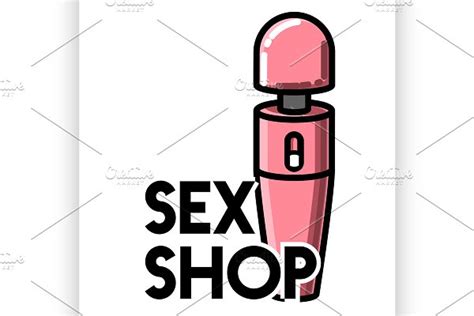 Color Vintage Sex Shop Emblem Pre Designed Illustrator Graphics